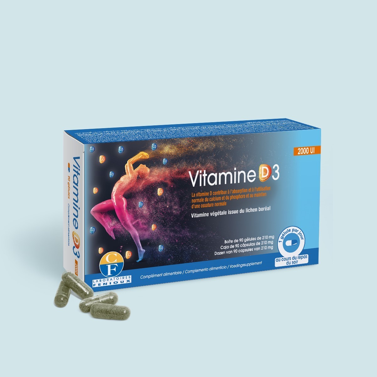 Vitamine D3 (90 gélules) 2000 UI